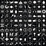 100 white icons for web aplications