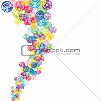 abstract background with colored abstract circles