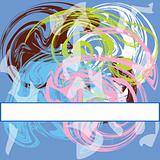 Abstract background with colored elements