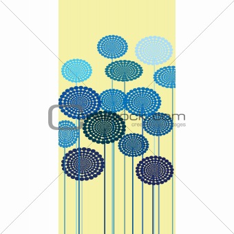 abstract blue flowers