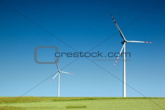 two wind turbines