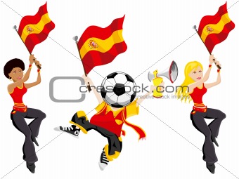Spain Soccer Supporters. 