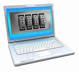 laptop with combination lock