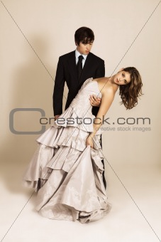 Attractive Young Couple Dancing