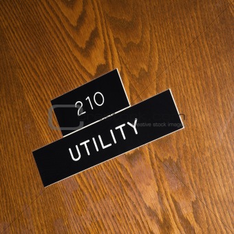 Utility sign.