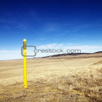 Petroleum warning pole.