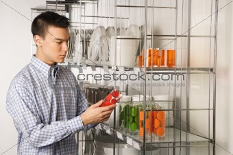 Man shopping in store.