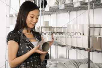 Woman shopping in store.