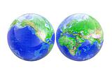 Planet earth world map globe