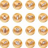 Beauty products icon set