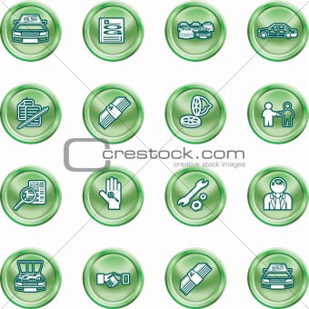 Vehicle dealership icon set