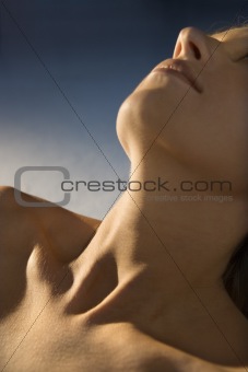 Neck of woman.