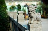 Stone lion of Chinese temple
