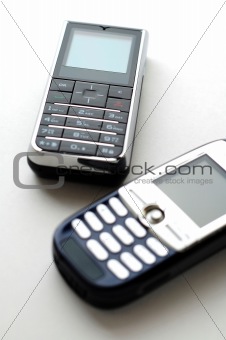 Two modern mobile phones