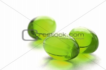 Abstract pills in green color