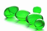 Abstract pills in green color