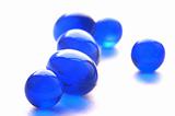 Abstract pills in blue color