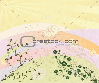 Abstract floral vector illustration