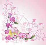 Floral woman background