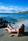 Woman on Maui beach