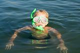 Boy with diving mask