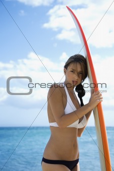 Woman on Maui beach.