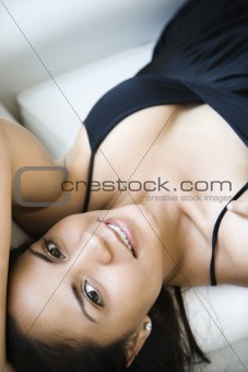 Woman on bed