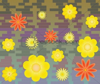 Abstract floral art vector illustration