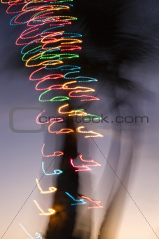 Abstract motion colored lights.