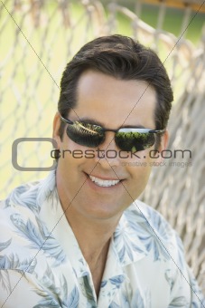 Man wearing sunglasses.
