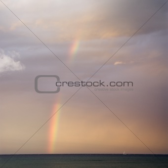 Rainbow on Maui coast.