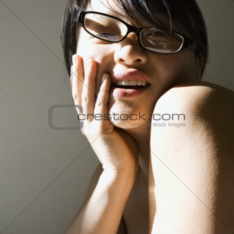 Pretty young Asian woman.
