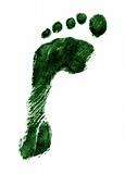 Left foot print green