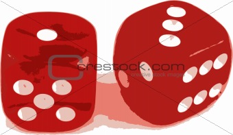 2 dice showing 1 and 3