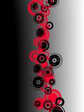 Red and Black Grunge Circles