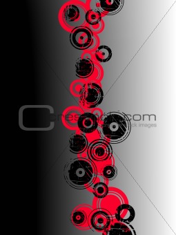 Red and Black Grunge Circles