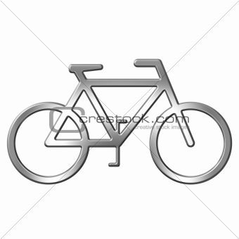3D Silver Bicycle