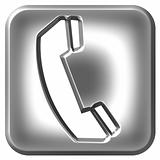 3D Silver Telephone Sign 
