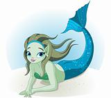 Mermaid Girl under the sea