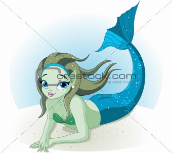 Mermaid Girl under the sea
