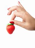 Strawberry in the hand