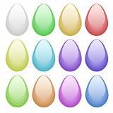 Set of vector colorful eggs