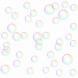 Bright soap bubbles