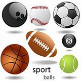 Set of vector sport balls