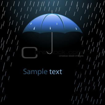 Umbrella in the rain