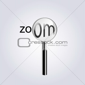 Vector magnifying glass