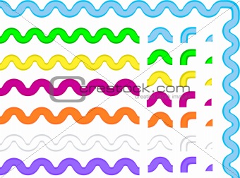 Vector Eps 8 Ric Rac Pieces Ready to Drop into Your Brush Strokes Pallet