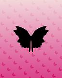 Butterfly on pink