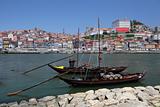 Traditional boats at Douro river in Porto, Portugal