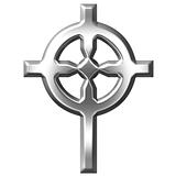 3D Silver Celtic Cross 